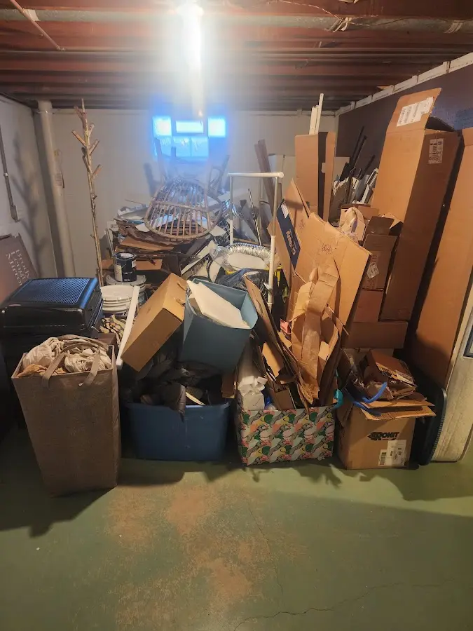 Roll-off dumpster container at job site for Concrete Dumpster Rental in North Berwick